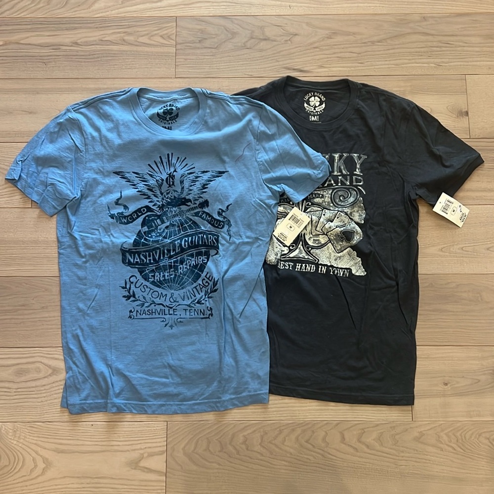 TWO Lucky Brand Graphic Tees NWT- Size M
